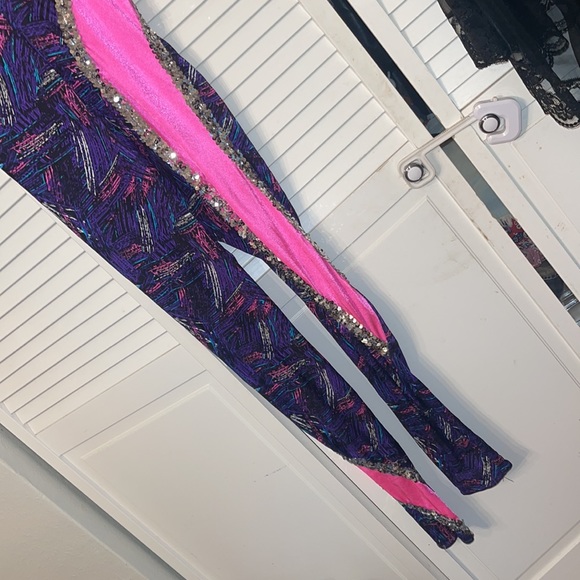 Vintage Halloween costume work out Barbie 80s 90s pink purple sequins party - Picture 4 of 7